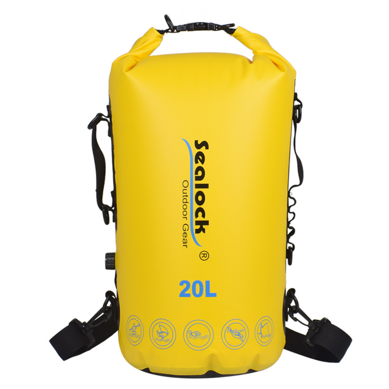 Sealock SL-E102 PVC roll-top dry bag with backpack straps